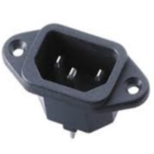 IEC Male Chassis C14 Kettle Socket Plug Connector Power Mains Switch DJ UK C501 - Picture 2 of 4