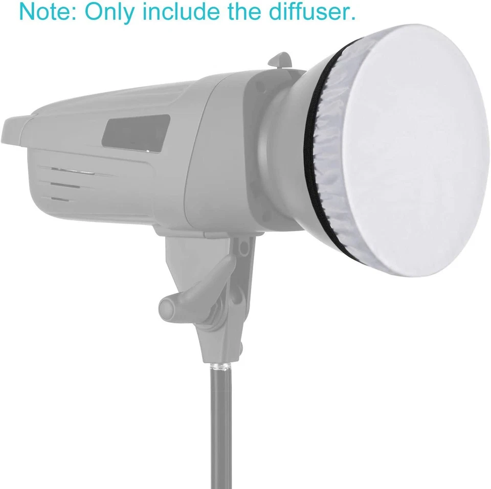 2PCS Selens 18~28cm Flash White Soft Diffuser Sock for Standard Reflector Strobe - Image 2 of 4