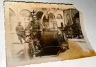 Rare Antique World War II Italian Soldiers on Motorcycle Snapshot Photo! WWII!
