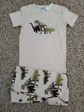 New Gymboree DINOSAUR sz 5 PAJAMAS Gymmies 2pc DINO defect spot TOP  PANTS boy