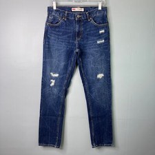 Levi's 502 Tapered Leg Regular Fit Jeans in Valencia Distressed Denim Boy's 16R