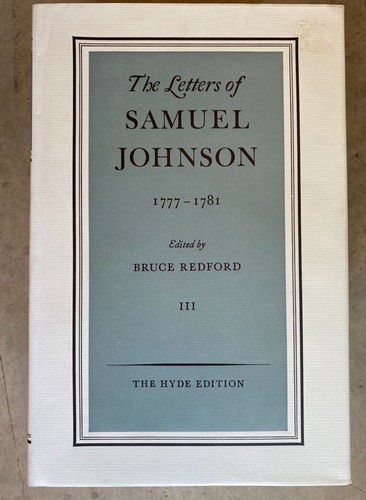 Bruce Redford THE LETTERS OF SAMUEL JOHNSON 3 VOLUME SET 1731-1772, 1773-1776, 1 - Picture 4 of 4