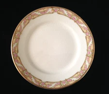 Homer Laughlin Empress China E1315M Pink Roses Gold - 6" BREAD & BUTTER PLATE