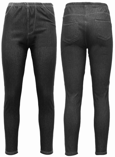 Nuovi Pantaloni Donna Elasticizzati Donna Denim Jeans Look Skinny Jeggings Leggings 8-24 - Foto 2 di 6
