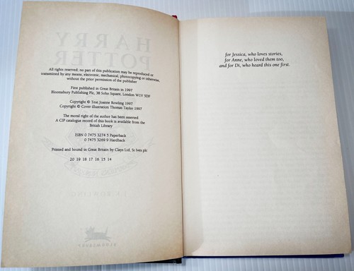 1997 First Edition Harry Potter and the Philosopher/Sorcerer's Stone & Extras! - Picture 6 of 12