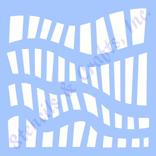 FUNKY LINES SCHABLONE STREIFEN KURVEN SCHABLONEN BASTELSCHABLONE MALEN KUNST NEU 6" x 6" - Bild 1 von 1