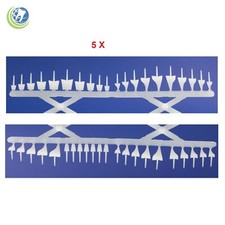 5 X DENTAL ENDODONTIC ROOT CANAL BURNOUT PLASTIC PINS POSTS w/ PRE-FORM CROWNS