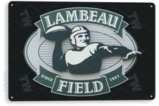 TIN SIGN Lambeau Field Green Bay Packers Metal Décor Art Bar A468