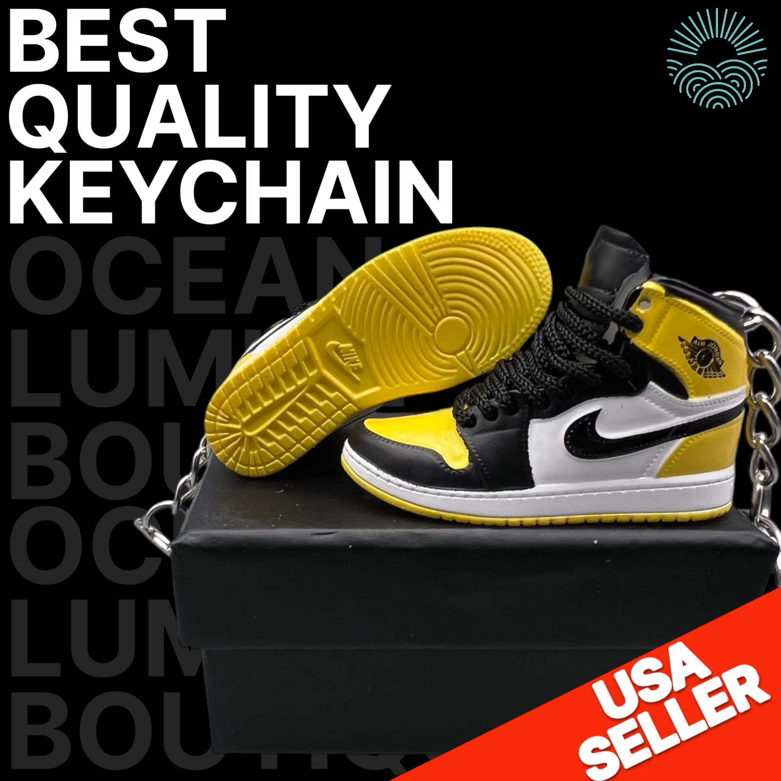 Porte clés Mini Baskets Air Jordan 3D, Baskets Basket de Collection, Options Boîte
