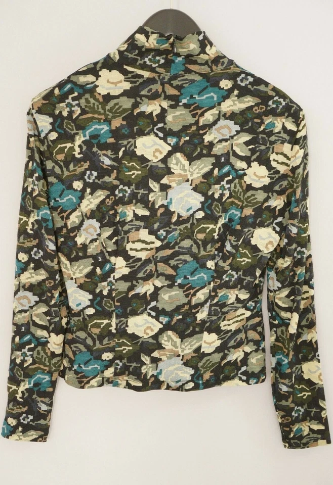 女士 Missoni 绿色衬衫花卉意大利制造 L D38 IT44 US10 FR42 GB12 XMX944 — 第 3/4 张图片