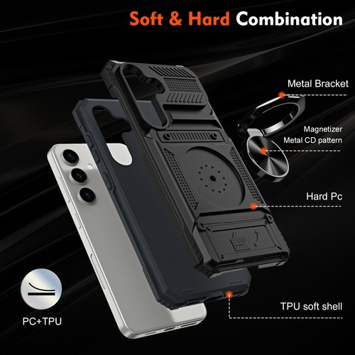 Custodia robusta portafoglio resistente per Samsung Galaxy S24 A25 A15 A35 A14 5G - Foto 23 di 61
