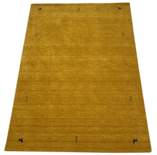 Wohnzimmer Gold Gabbeh Teppich 100% Wolle 170x240 cm Orient Handgewebt WR1 - Bild 1 von 9