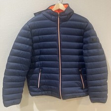 Michael Kors Men Down Blend Puffer Jacket  Hood XL Orange Spice Worth NWOT