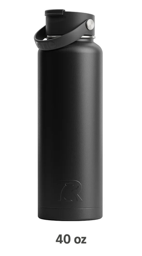 NEW RTIC 40oz Water Bottle - Black - Double Wall Vacuum Insulated