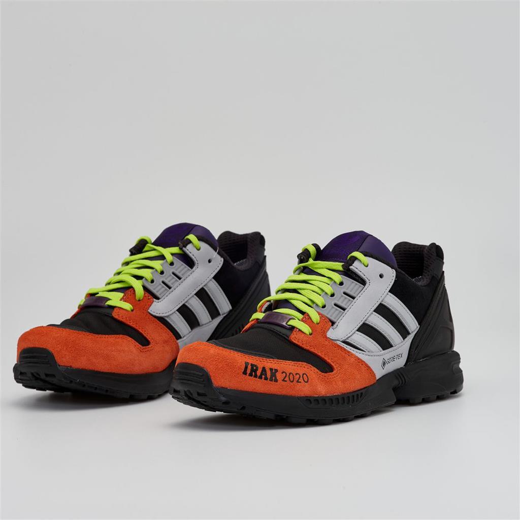 スニーカー D-Player Leather Sneakers Size 10 - adidas IRAK x ZX 8000 GTX A-ZX Series - Black for