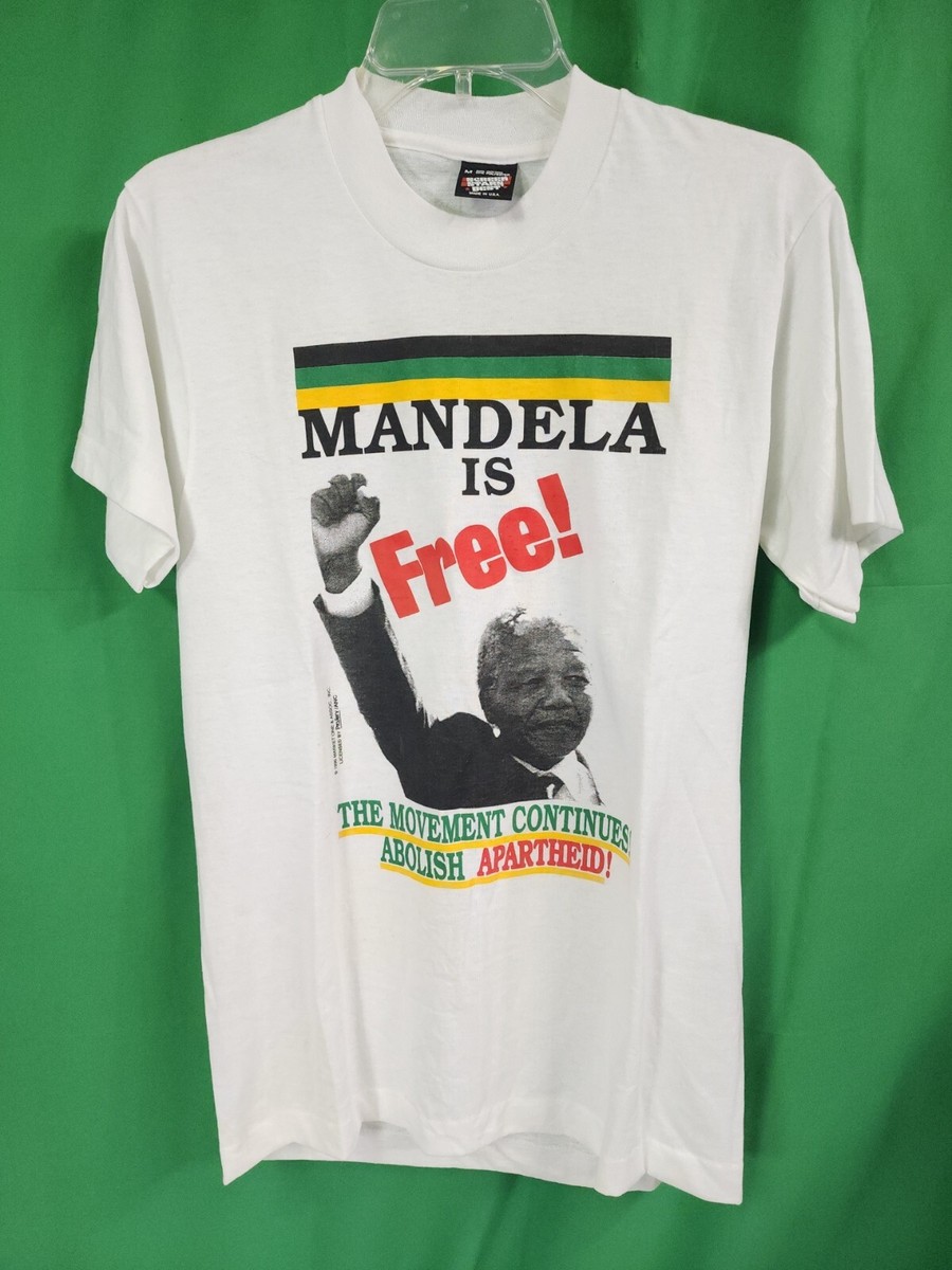激レア！EDUBE / NELSON MANDELA RARE Nelson Mandela Vintage T Shirt - 1990s - Made In USA - Screen