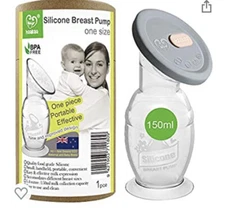 NEW in box Haakaa TAKE ANYWHERE Manual Silicone Breast Pump 4 oz NEW with lid