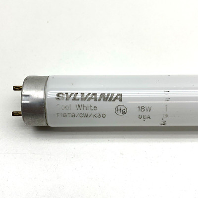 (4-Pack) Sylvania F18T8/CW/K30 Fluorescent 18W Lamp Light Bulb 30'' Cool White US