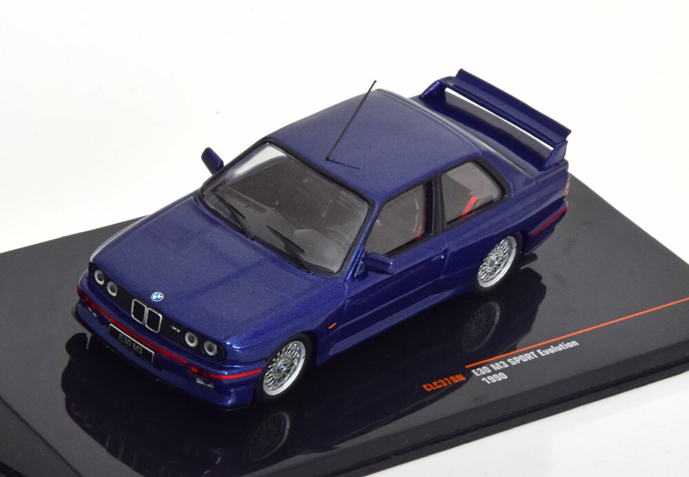 BMW M3 E30 Sport Evolution 1990 Metal Dark Blue IXO CLC378N