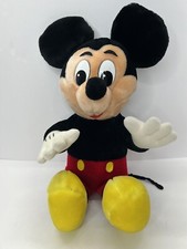 Vintage Disneyland Walt Disney World Mickey Mouse Plush Stuffed Animal 14" 1980s