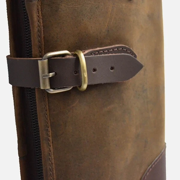 Brown Leather Shotgun Slip Case | Personalized Leather Shotgun Slip Case - Image 2 of 4