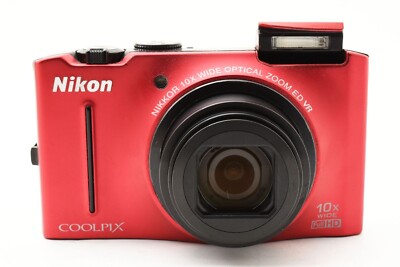 Nikon COOLPIX S8100 Red 12.1MP Digital Camera 10x Zoom JAPAN