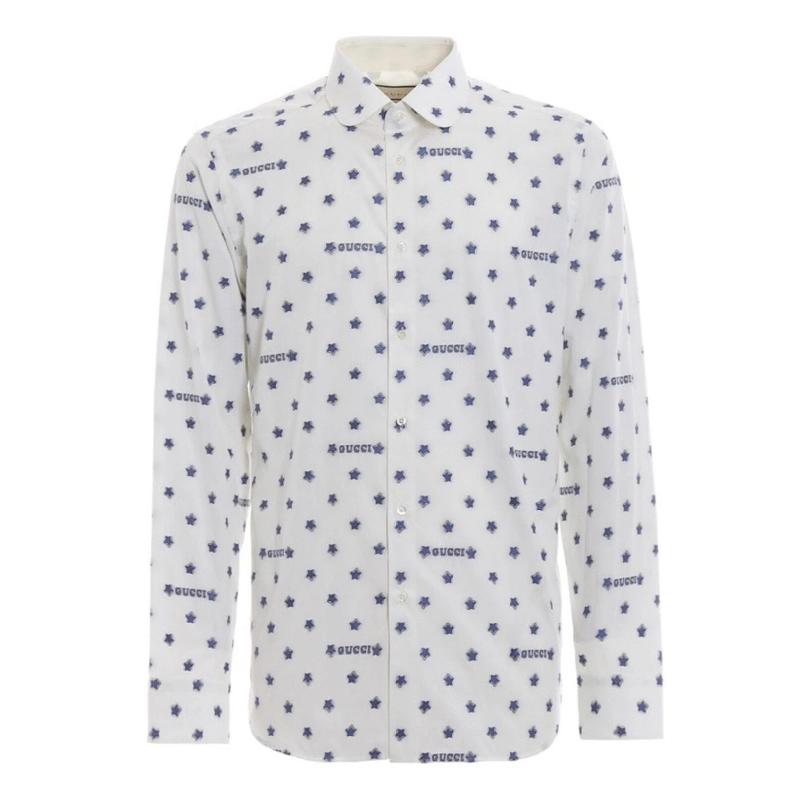 Chemise de sport en popeline imprimée étoiles Gucci