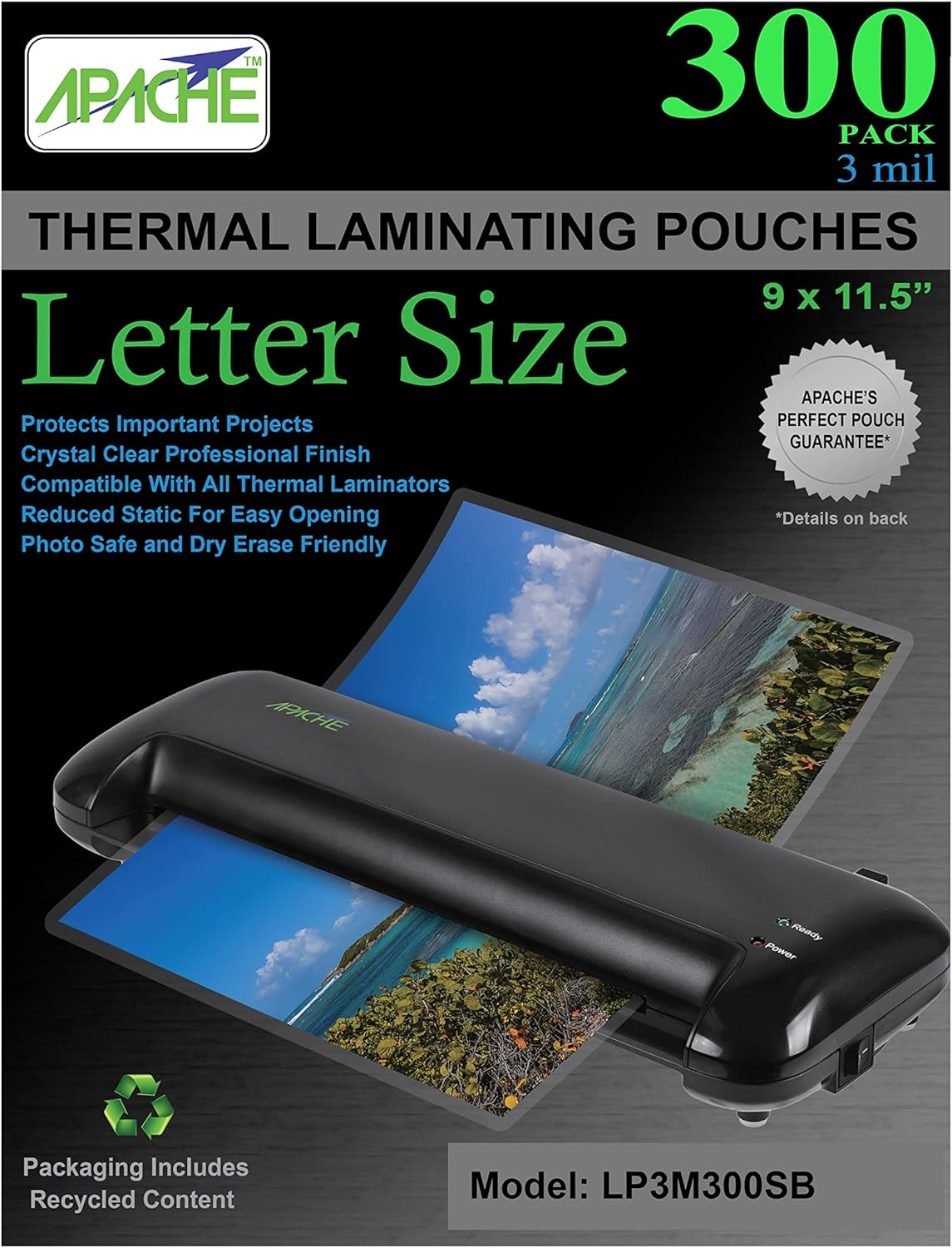 Laminating Pouches 3 Mil, for 8.5 X 11 Inch Letter Size Paper 9 X 11.5 Inch Shee