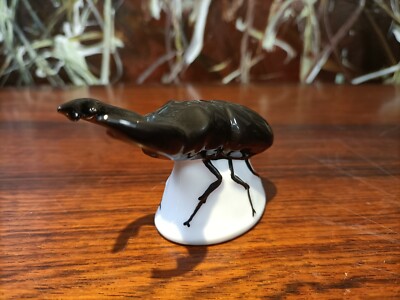 Porzellanmanufaktur REICHENBACH kostbarer Hirschkäfer - Schwarz / Weiß NEU!