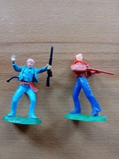 2 figurki ELASTOLIN WILD WEST KOWBOJ trafiony strzałą + karabin dziki zachód