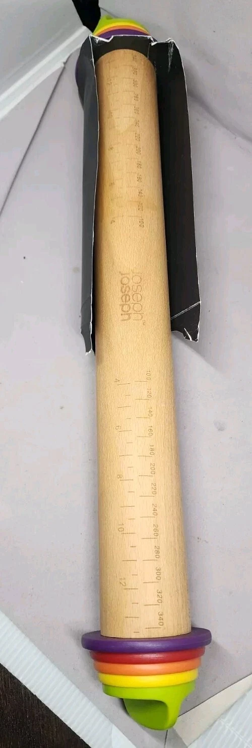 Rolling Pin with Adjustable Thickness Ring Dough Thickness for Baking Fondant...