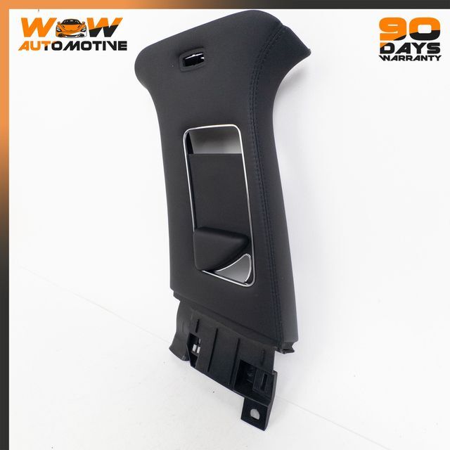 06-13 BENTLEY CONTINENTAL FLYING SPUR LEFT B PILLAR TRIM BLACK LEATHER OEM