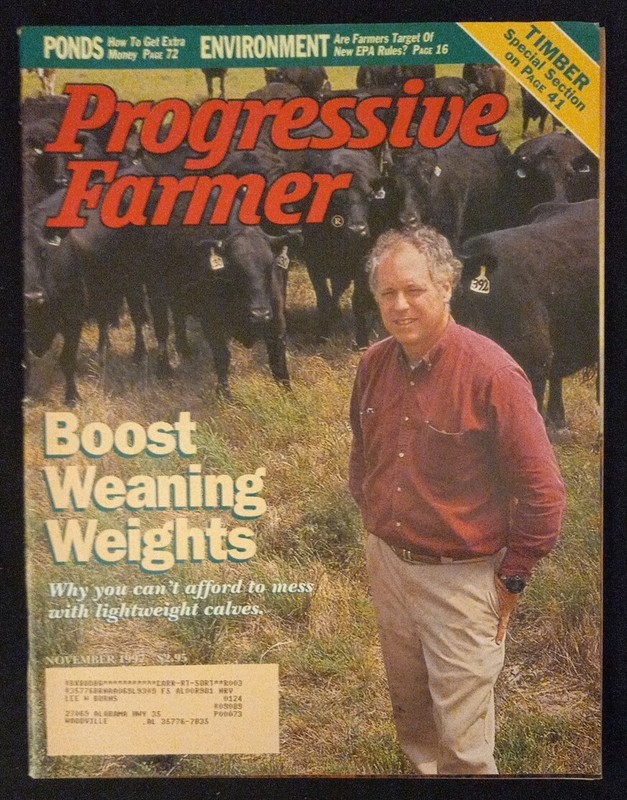 VINTAGE PROGRESSIVE FARMER NOVEMBER 1997 BOOST LIGHTWEIGHT CALVES WEANING WEIGHT