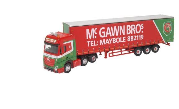 OXFORD HAULAGE MERCEDES-BENZ ACTROS MP4 GSC CURTAINSIDE McGAWN BROS-76MB007