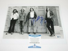 THE DOORS GUITARIST ROBBY KRIEGER SIGNED BAND 11x14 PHOTO BECKETT COA LA WOMAN