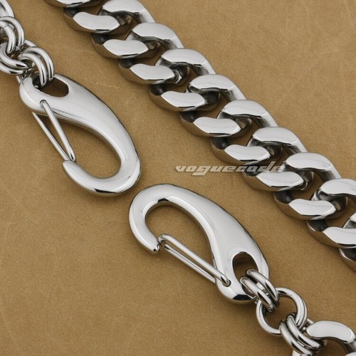 Huge Stainless Steel Wallet Chain Mens Biker KeyChain Punk Accessory 5D006WC2B - Picture 4 of 18