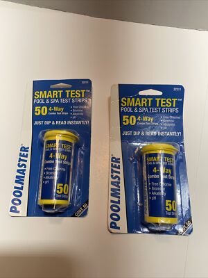 Lot Of 2 Poolmaster 22211 Smart Test 4-Way Pool and Spa Test Strips   50Ct