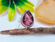 Amethyst Ring 925 Silver Handmade Designer ring Gift For her Size 8 A688