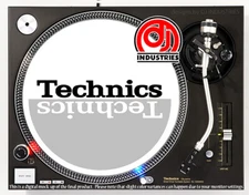 Technics Mirror Black on Gray - DJ slipmat for LP turntable record player 