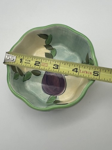 Heather Outlaw Magnolia Essex Collection Oven Proof Hand Painted Eggplant Dish - Picture 5 of 7