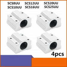 4x Ball Bearing SCS8UU/10UU/12UU/16UU/20UU/25UU Slide Unit Bushing Slide Block