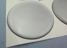 4 Silber Embleme für Nabenkappen Felgendeckel 51mm Silikon Aufkleber  3D 1319