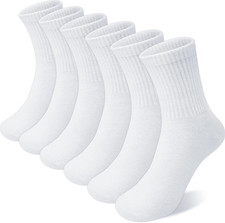Kids Socks for Boys Girls, Athletic Cotton Crew Socks  6 Pairs Unisex, Soft Bre