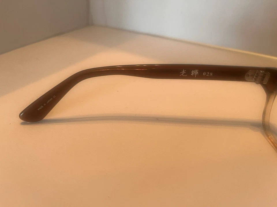 MASUNAGA 028 Eyeglass two tone in Brown Frame 49/20-145 Handmade in Japan  - Image 4 of 4