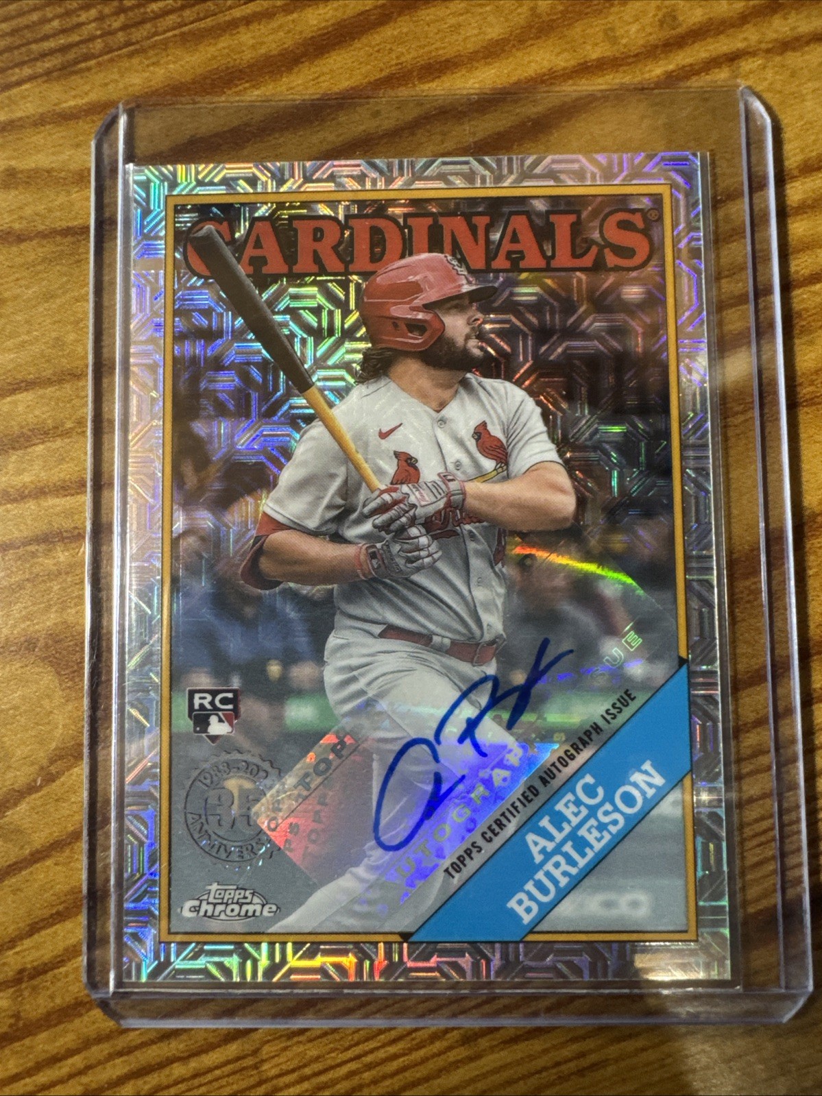 2023 Topps Series 2 Alec Burleson RC 1988 Topps Silver Pack Mojo Chrome Auto 299