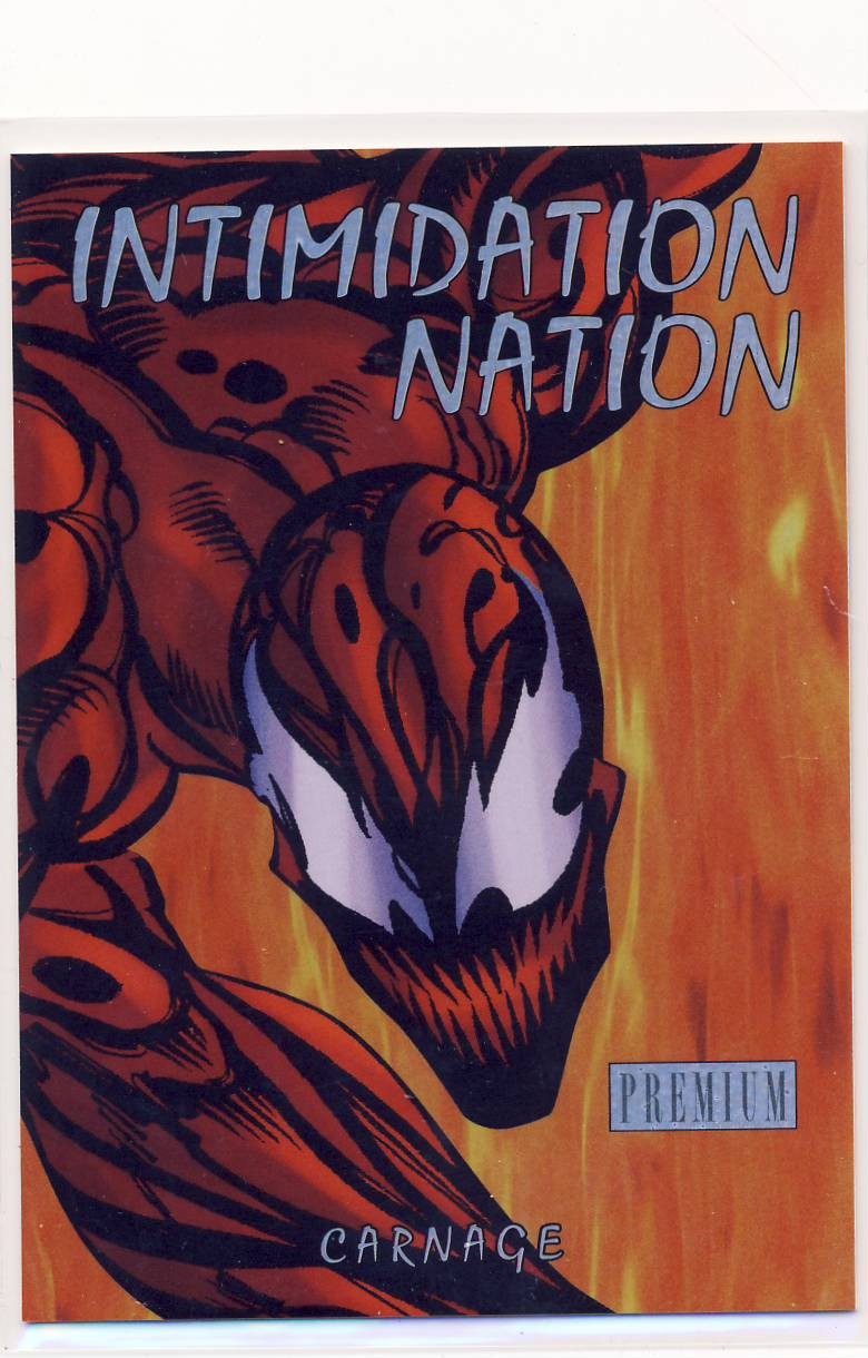 2013 Marvel Fleer Retro Intimidation Nation 18 Carnage