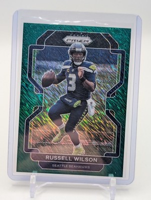 RUSSELL WILSON 2021 Panini Prizm Green Shimmer JERSEY #3 /5
