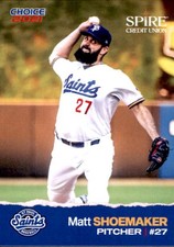 2021 St. Paul Saints SGA Choice #25 Matt Shoemaker Rockwood Michigan MI Card