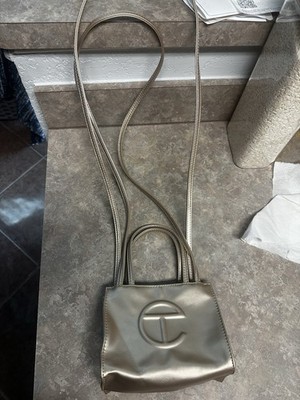 Telfar Small tote faux leather  Shopping Bag Gold
