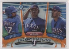 2018 Bowman Talent Pipeline Orange Refractor 4/25 Ronald Guzman Ariel Jurado vs5